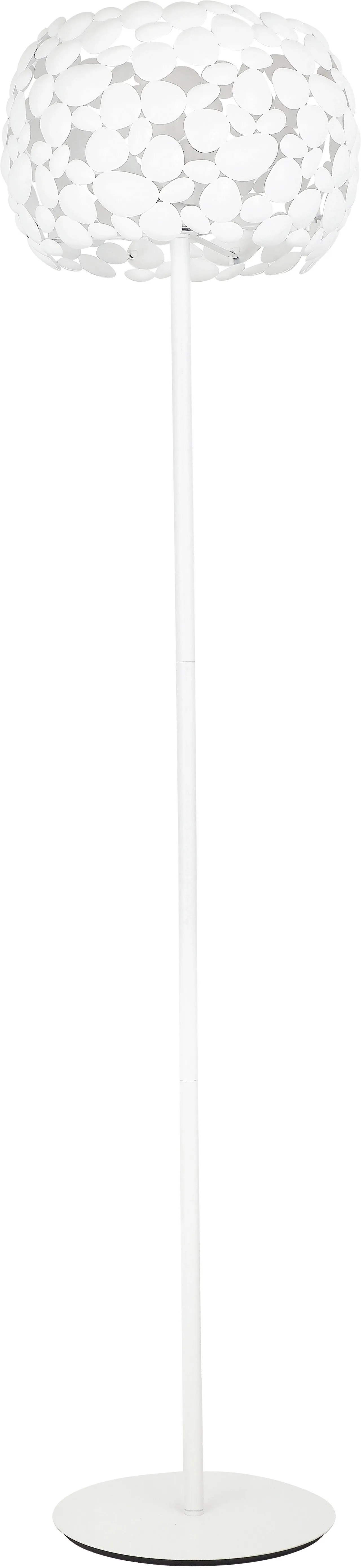 LUCE ambiente Design piantana Dioniso 3 luci in metallo Ø 40 cm bianco satinato