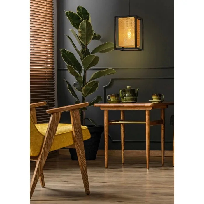 Lucide SANSA Lampada a Sospensione Nero, 1-Luce