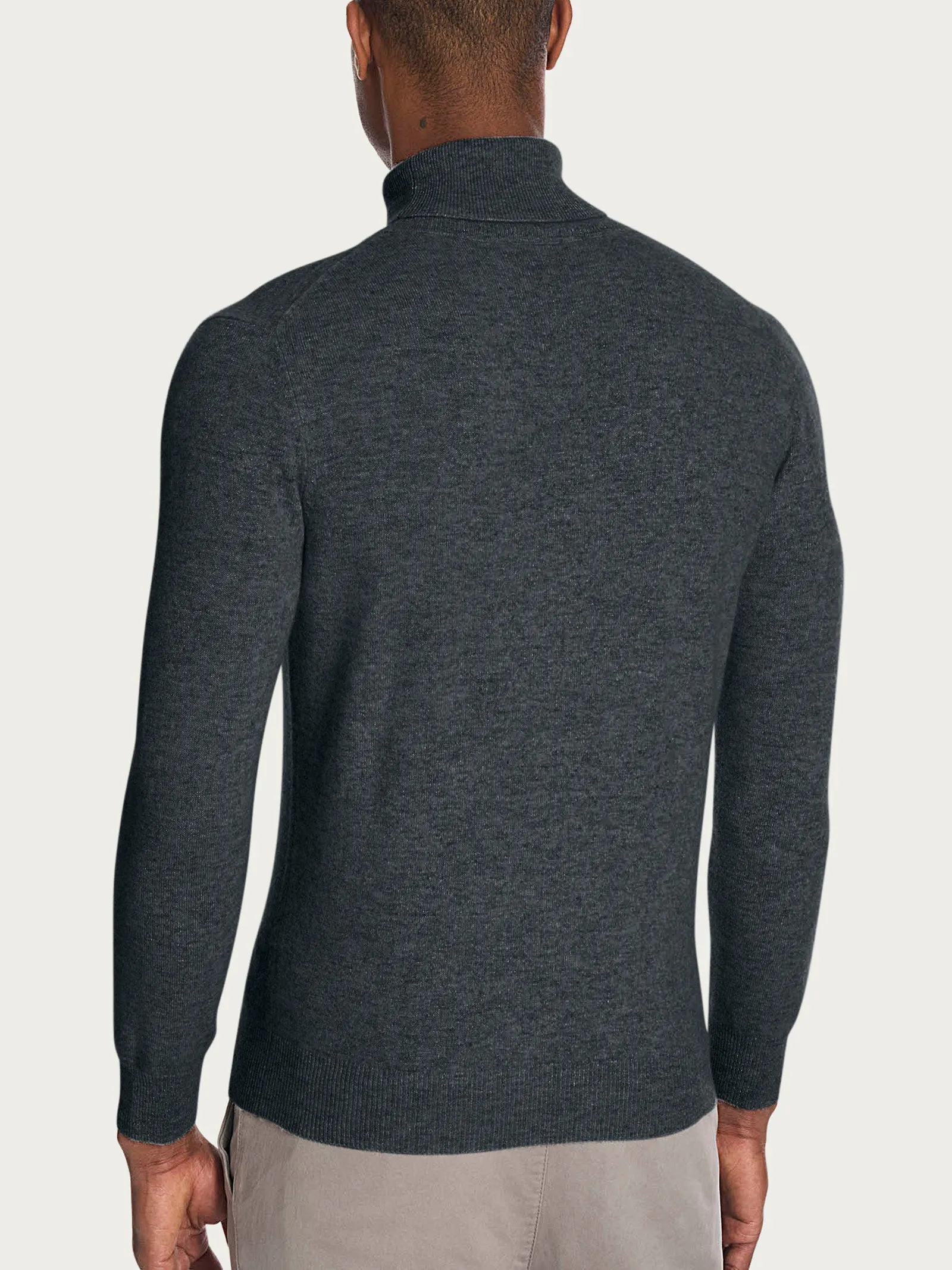 Maglia dolcevita in tessuto Cashmerino - Ardesia Mel.