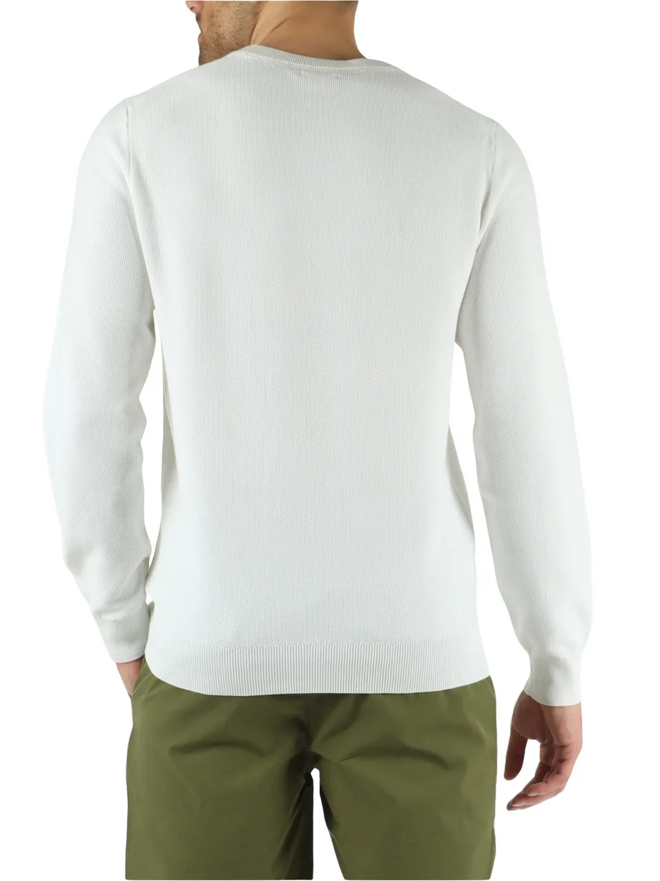 Maglia in cotone con lavorazione a nido d'ape