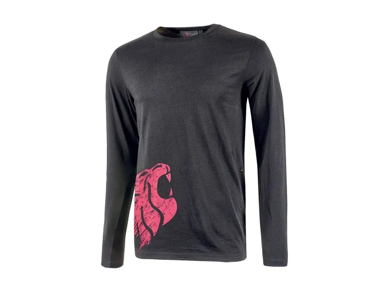 Maglia maniche lunghe U-Power Alien taglia S grigio fucsia