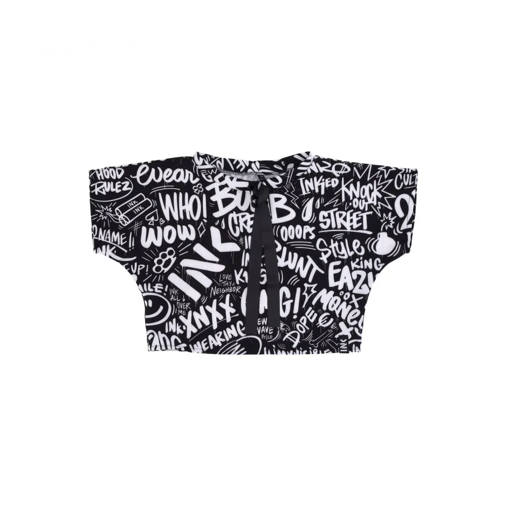 maglietta corta donna marie 01 BLACK/WHITE