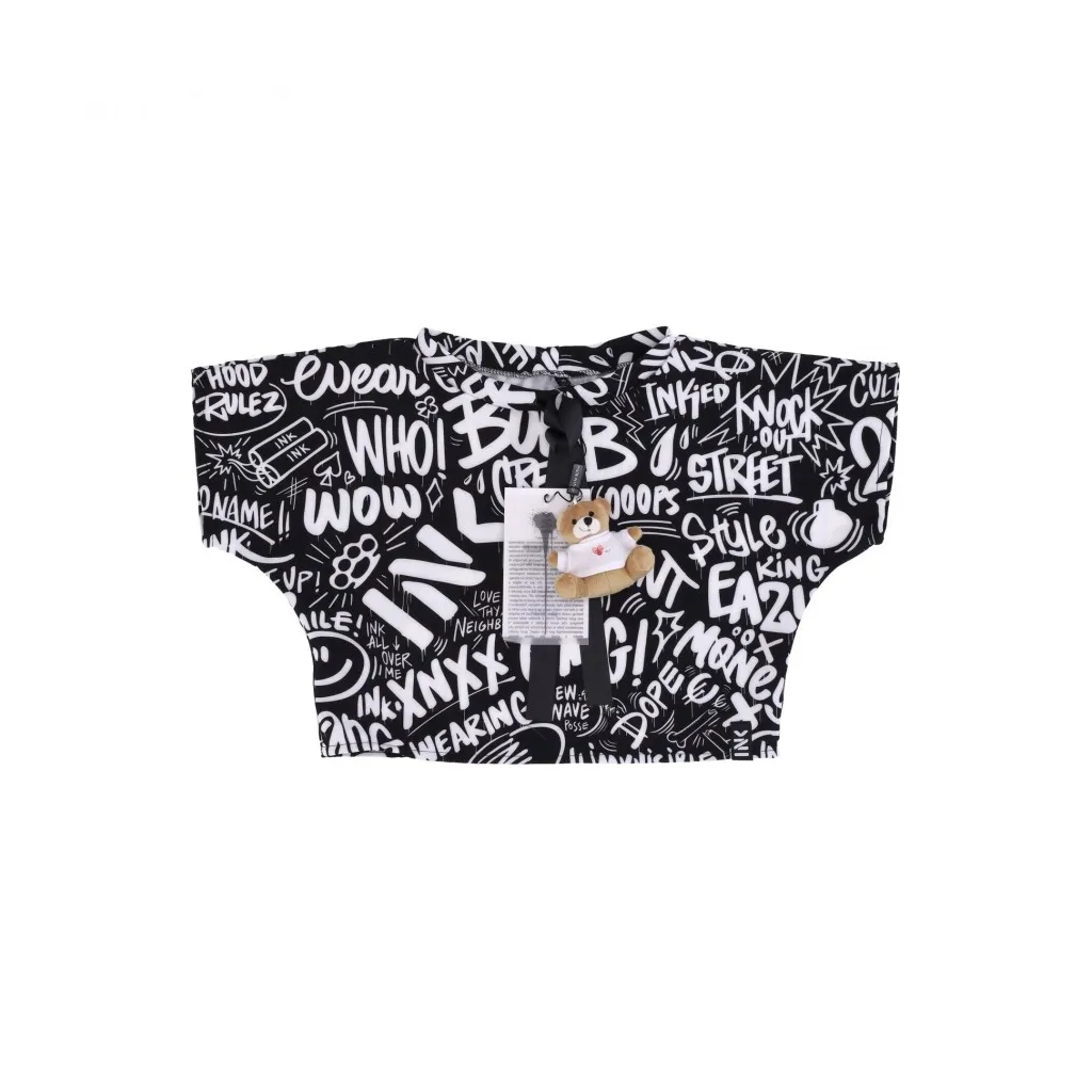 maglietta corta donna marie 01 BLACK/WHITE