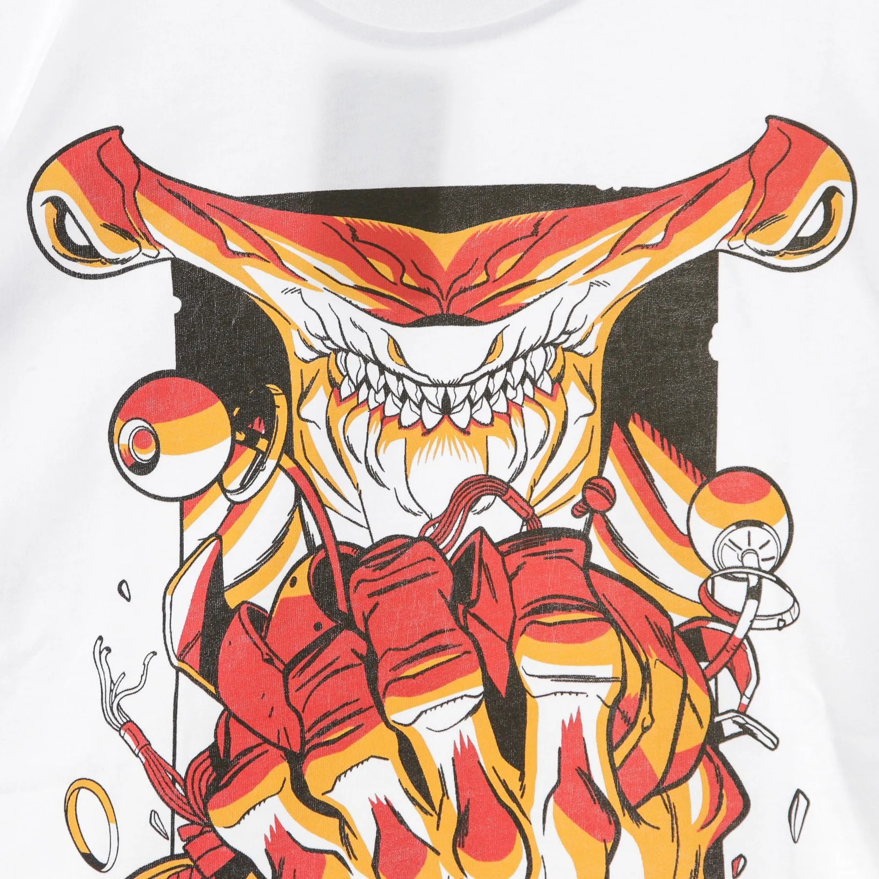 Maglietta Manica Lunga Uomo Shark Robot L/s White