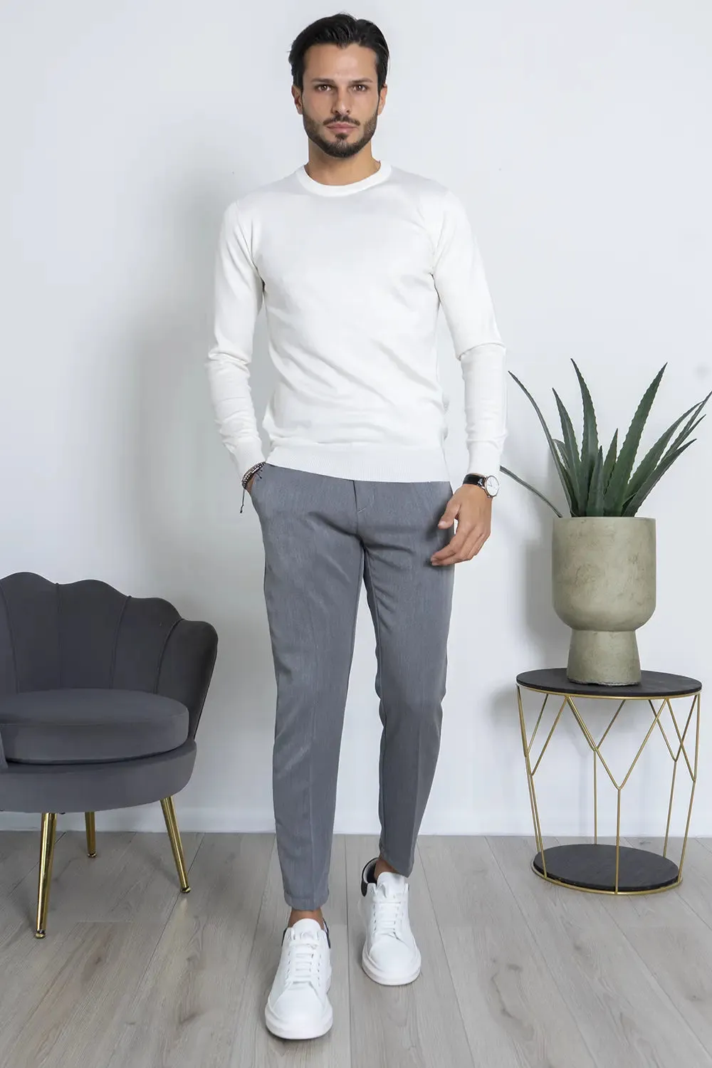 Maglioncino Filo Uomo  Girocollo Basic Art.Mg86