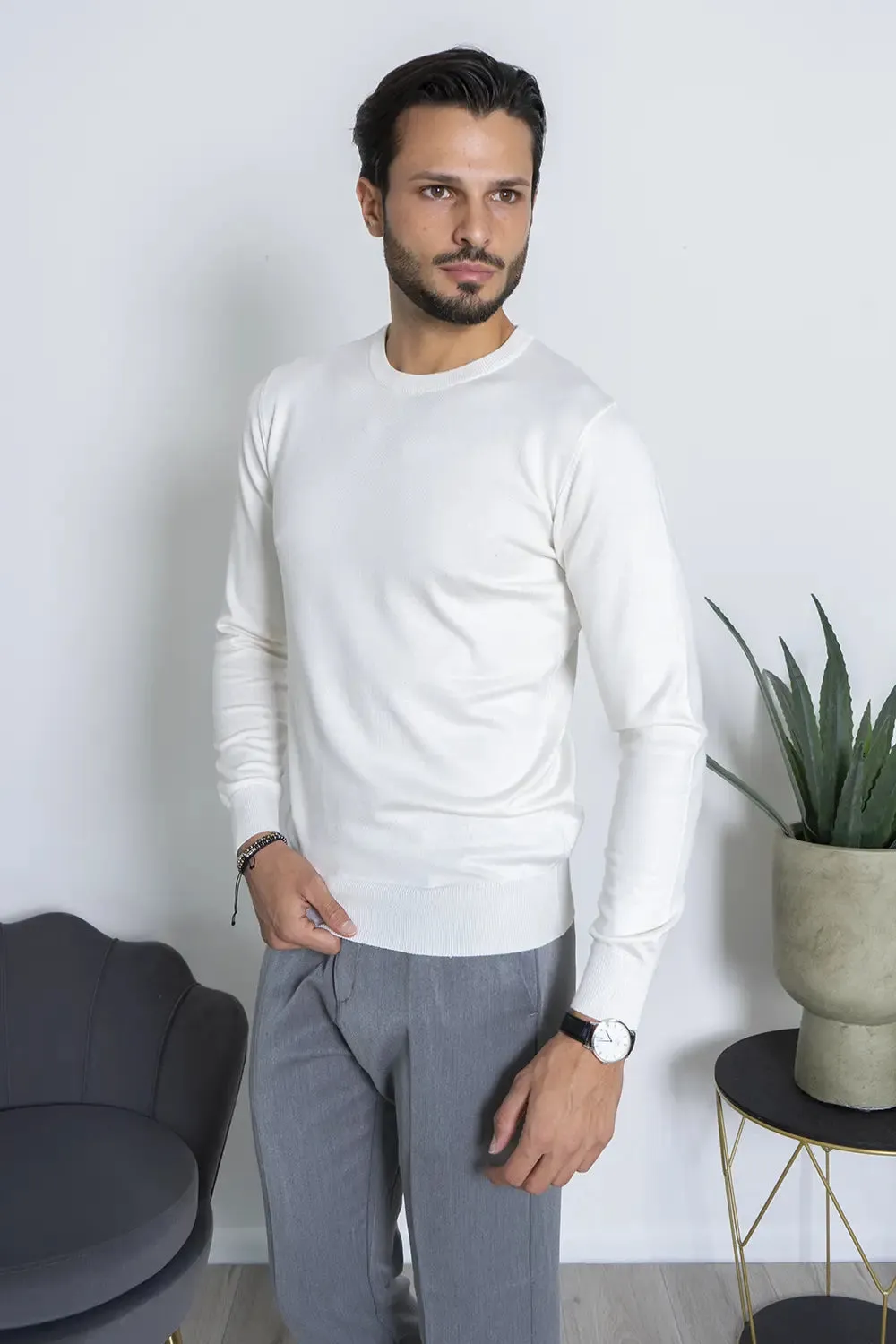 Maglioncino Filo Uomo  Girocollo Basic Art.Mg86