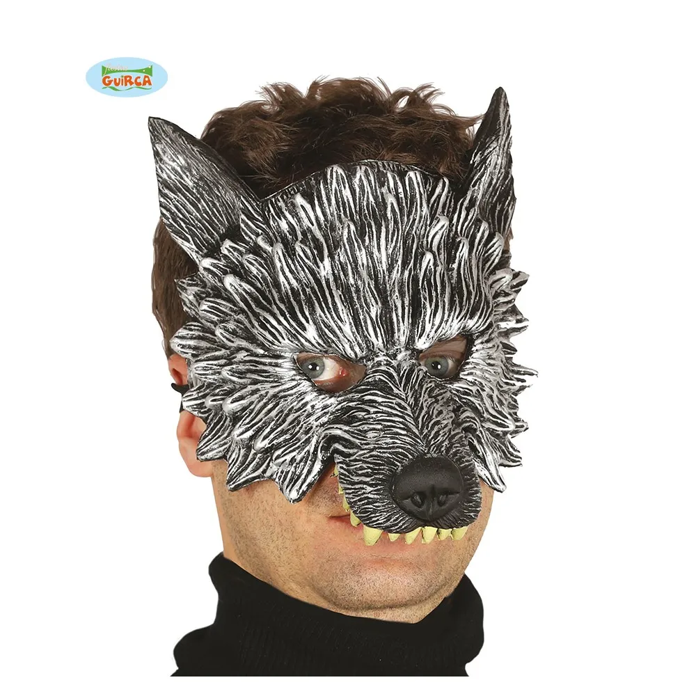 Maschera da Lupo Grigio per Travestimenti Carnevale e Halloween
