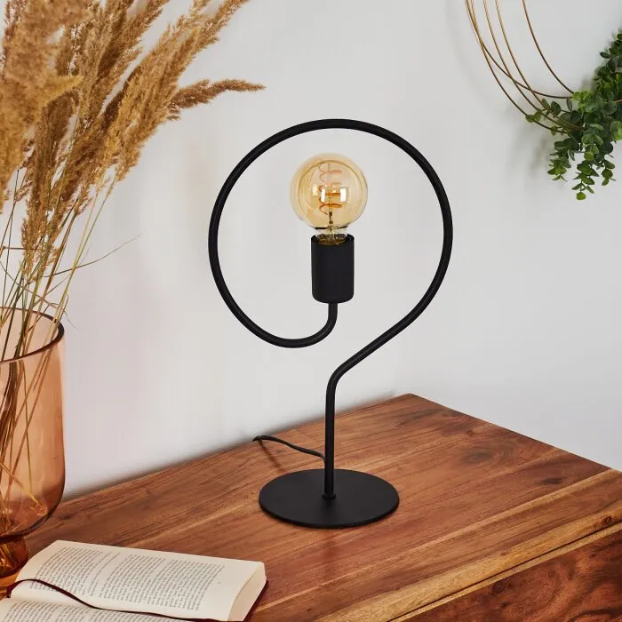 Mialo Lampada da tavolo Nero, 1-Luce