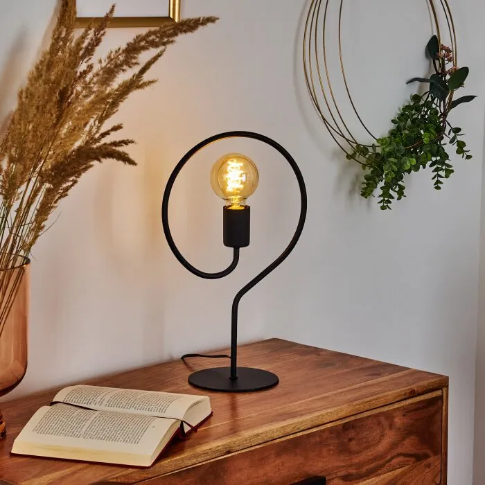 Mialo Lampada da tavolo Nero, 1-Luce