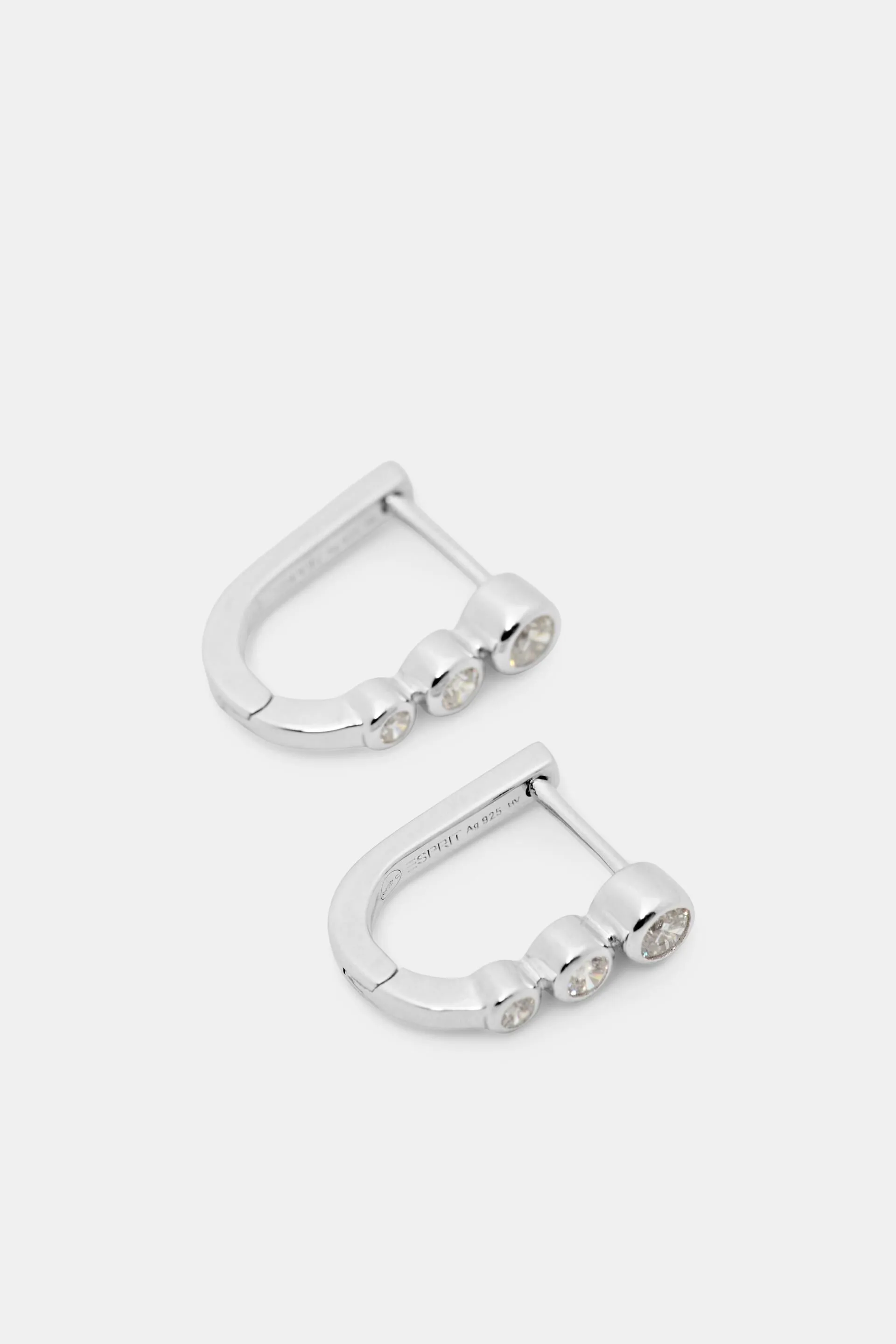 Mini orecchini con zircone in argento sterling
