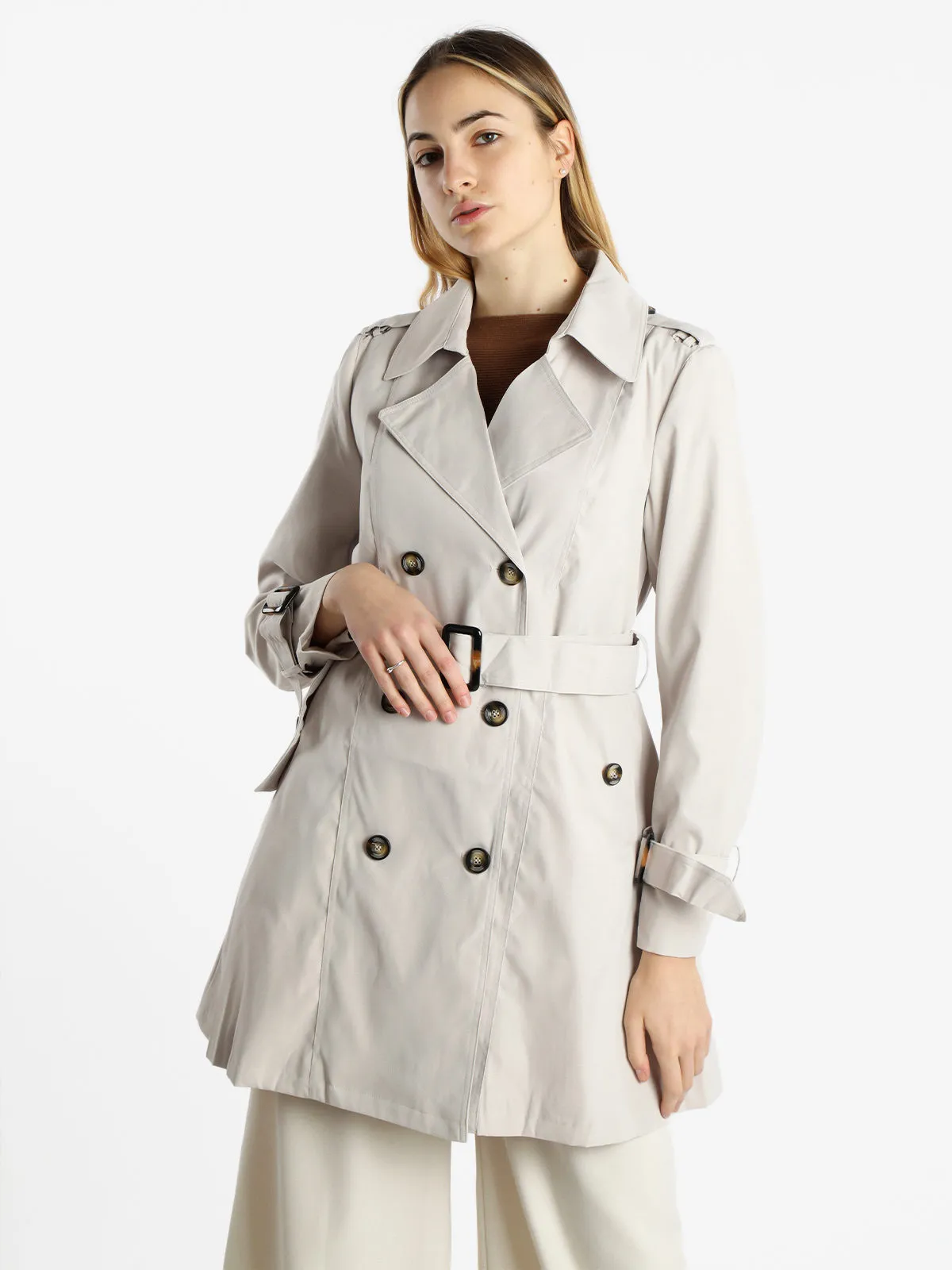 Monte Cervino Trench femme double boutonnage avec ceinture