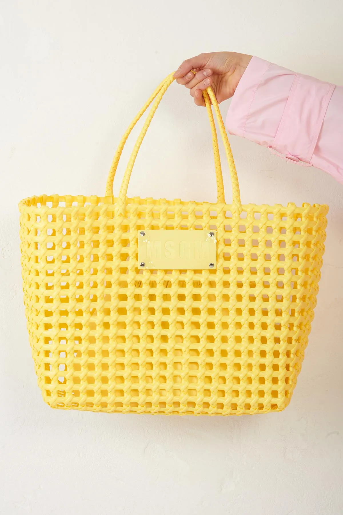 MSGM Shopper grande a rete con Logo