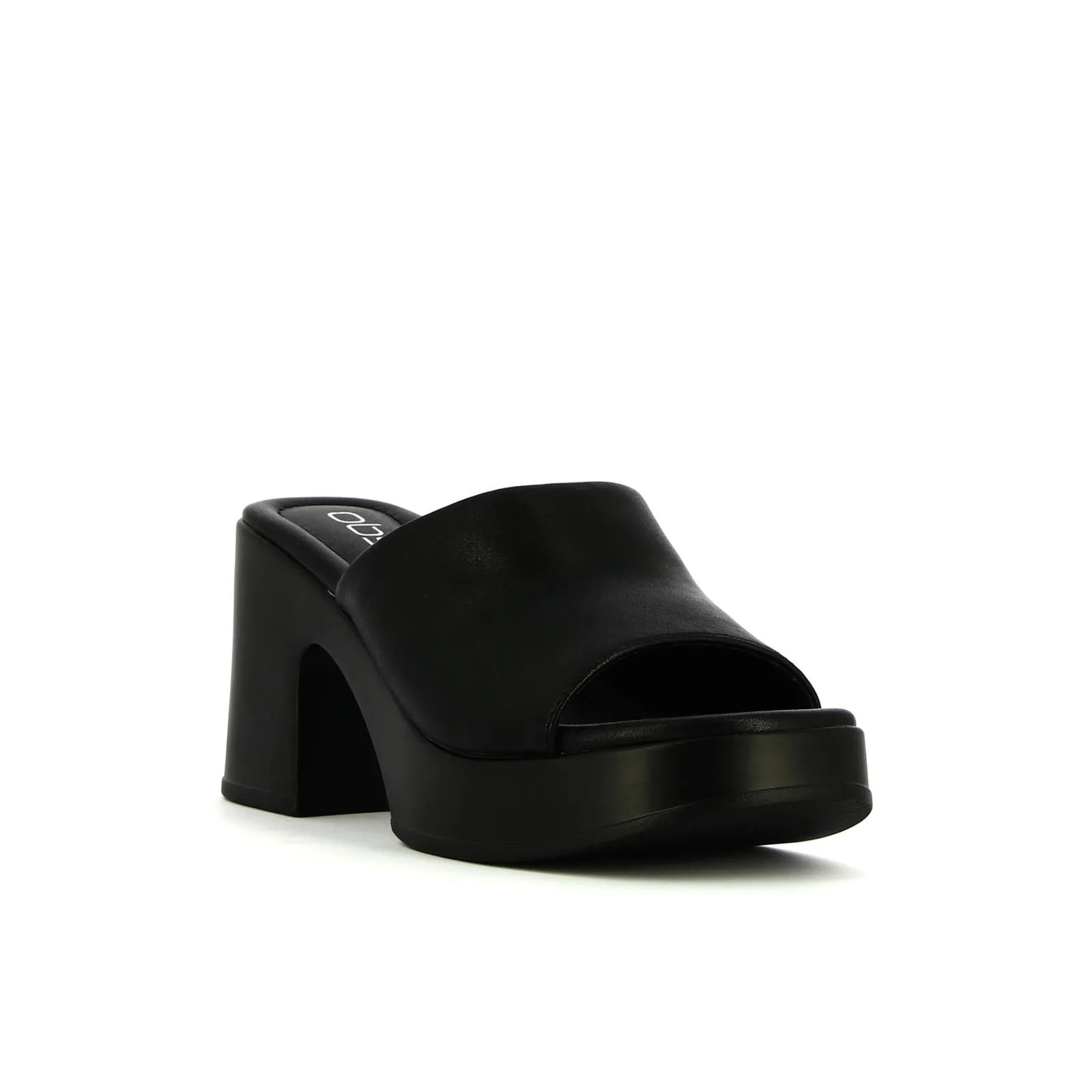 Mules nere con tacco e plateau