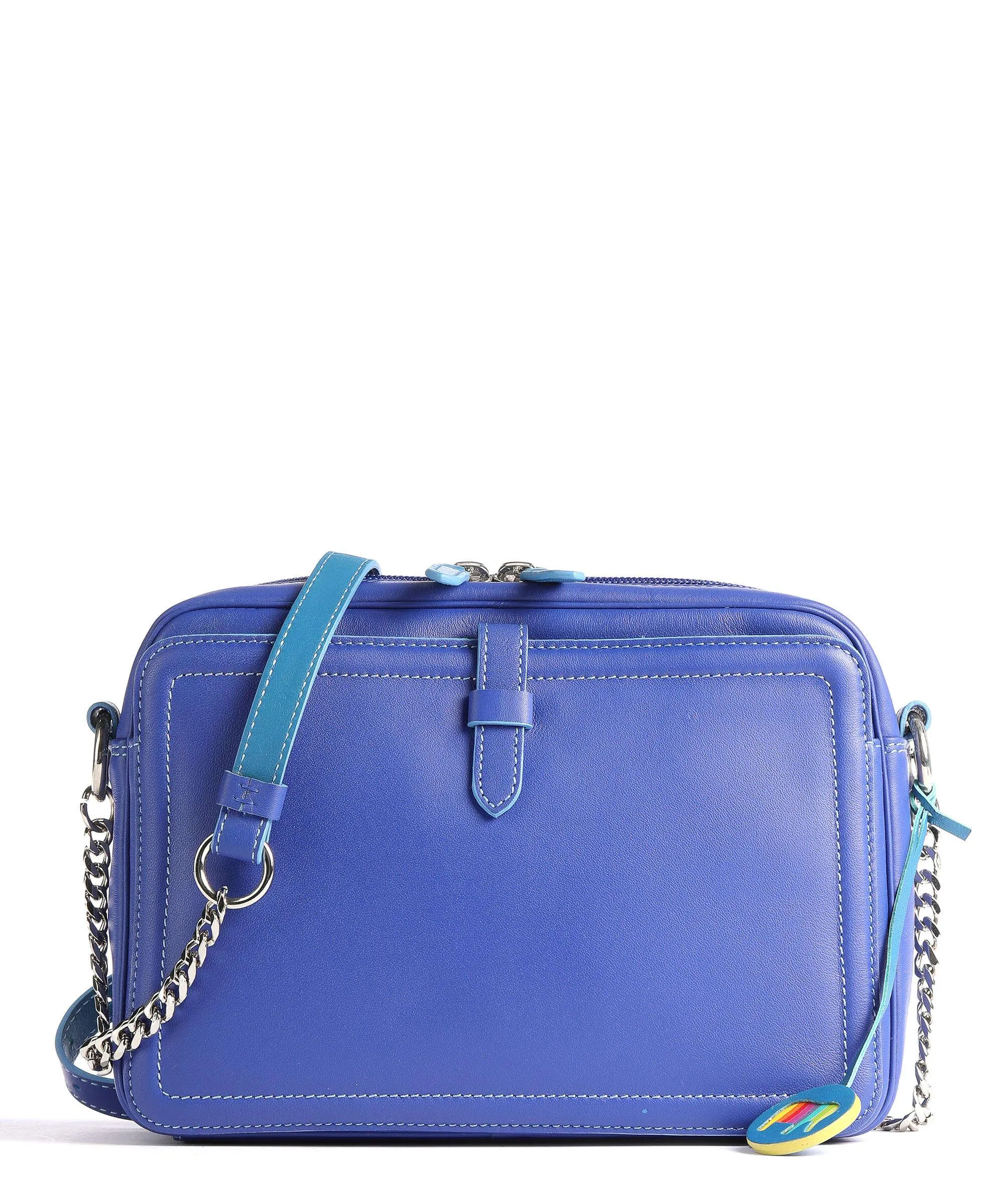  Mywalit Dubai Borsa a tracolla pelle di vacchetta finemente grana blu  