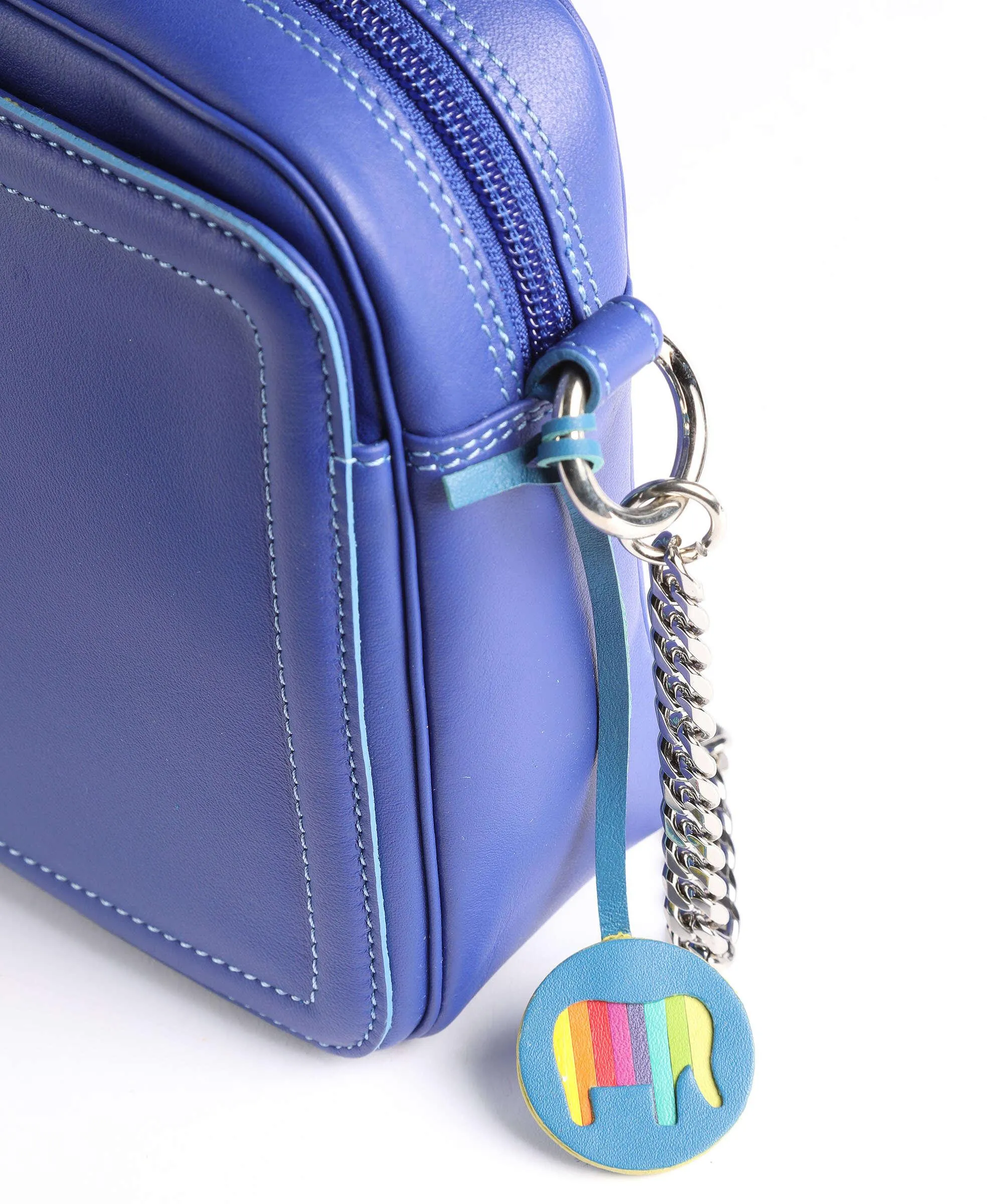  Mywalit Dubai Borsa a tracolla pelle di vacchetta finemente grana blu  
