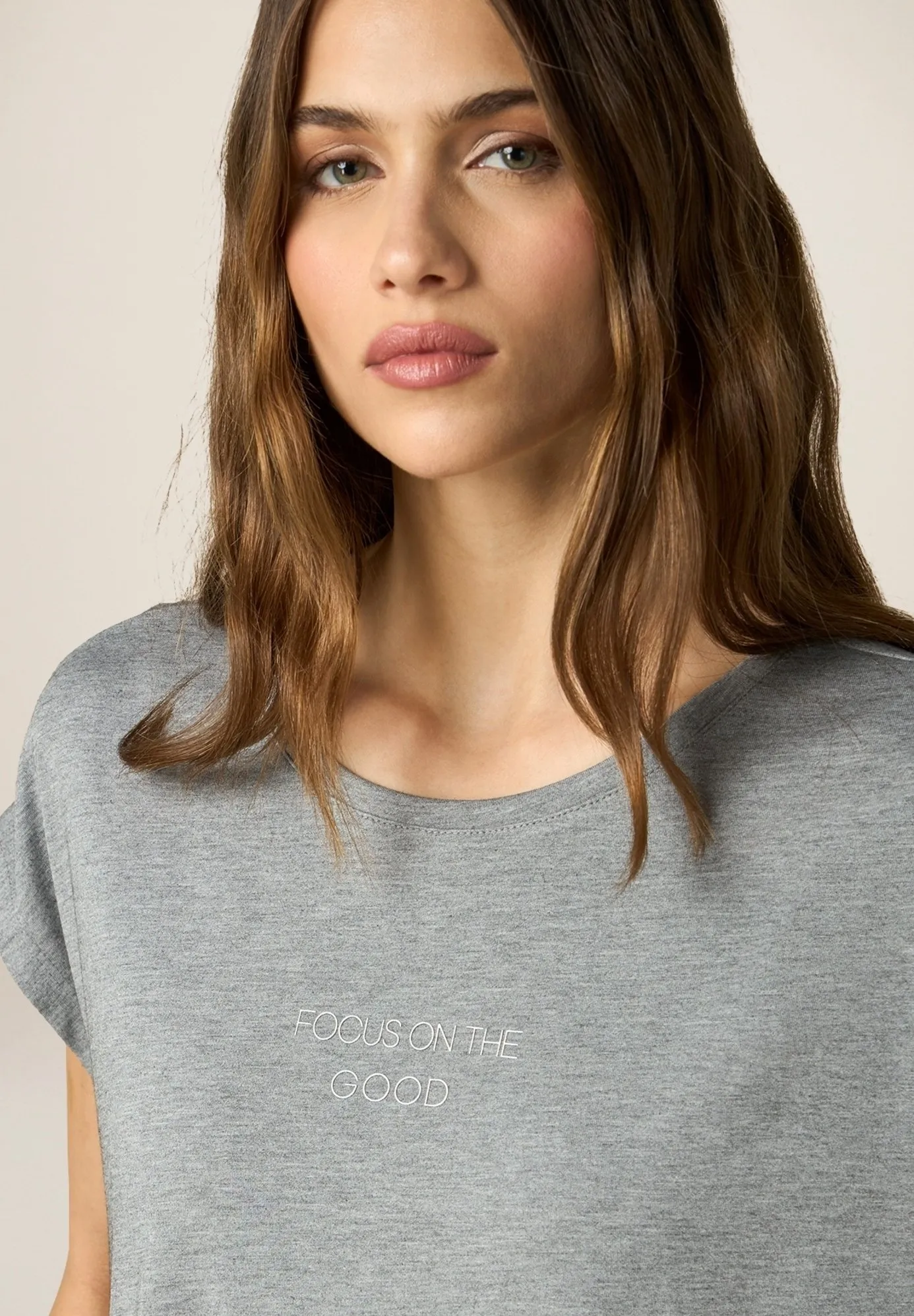MÉLANGE MISTO MODAL - T-shirt con stampa