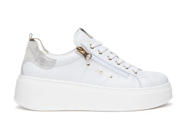 NERO GIARDINI SCARPE IN PELLE DONNA INVERNO E218222D 707  SNEAKERS BIANCO