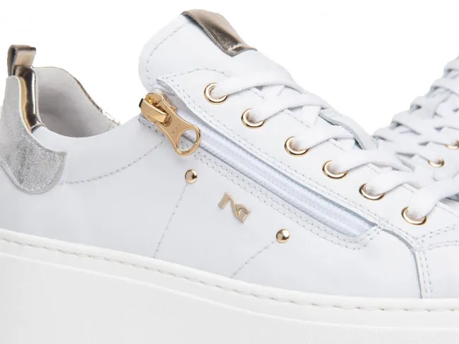 NERO GIARDINI SCARPE IN PELLE DONNA INVERNO E218222D 707  SNEAKERS BIANCO