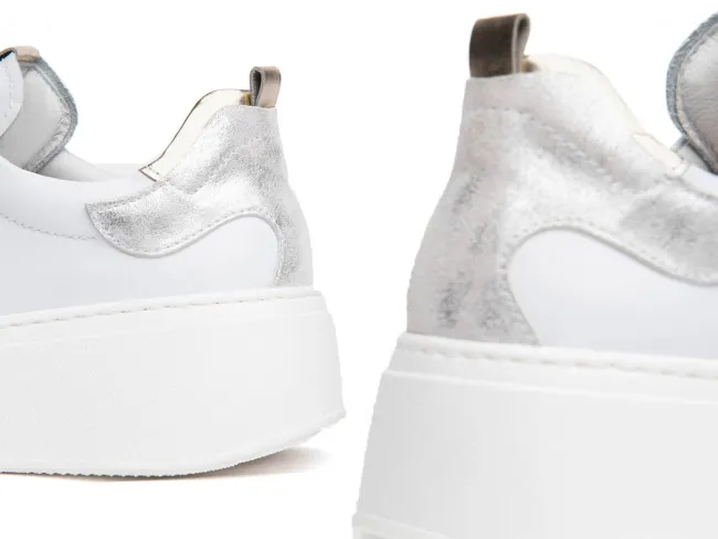 NERO GIARDINI SCARPE IN PELLE DONNA INVERNO E218222D 707  SNEAKERS BIANCO