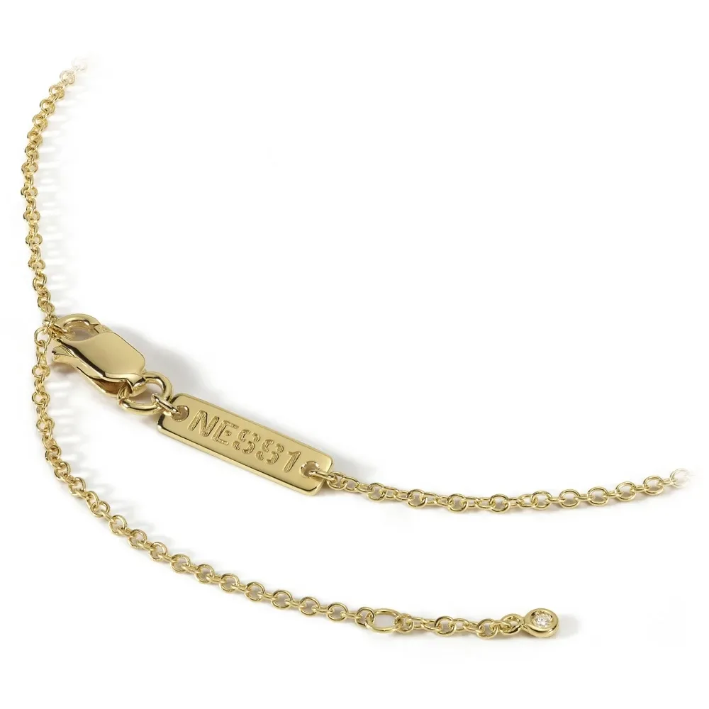 NESS1 - Have A Blast Collana Oro Giallo 9Kt e Diamanti - Sex Bomb Collection - Collana Artigianale - Alta Qualità Luxury