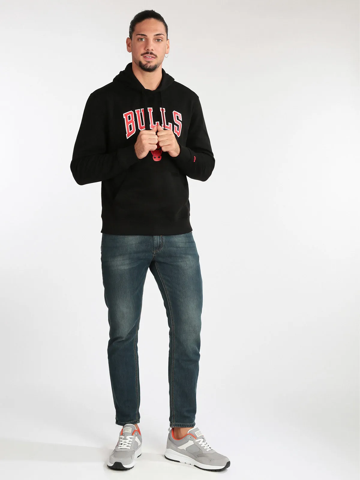New Era Sweat à capuche Chicago Bulls pour homme