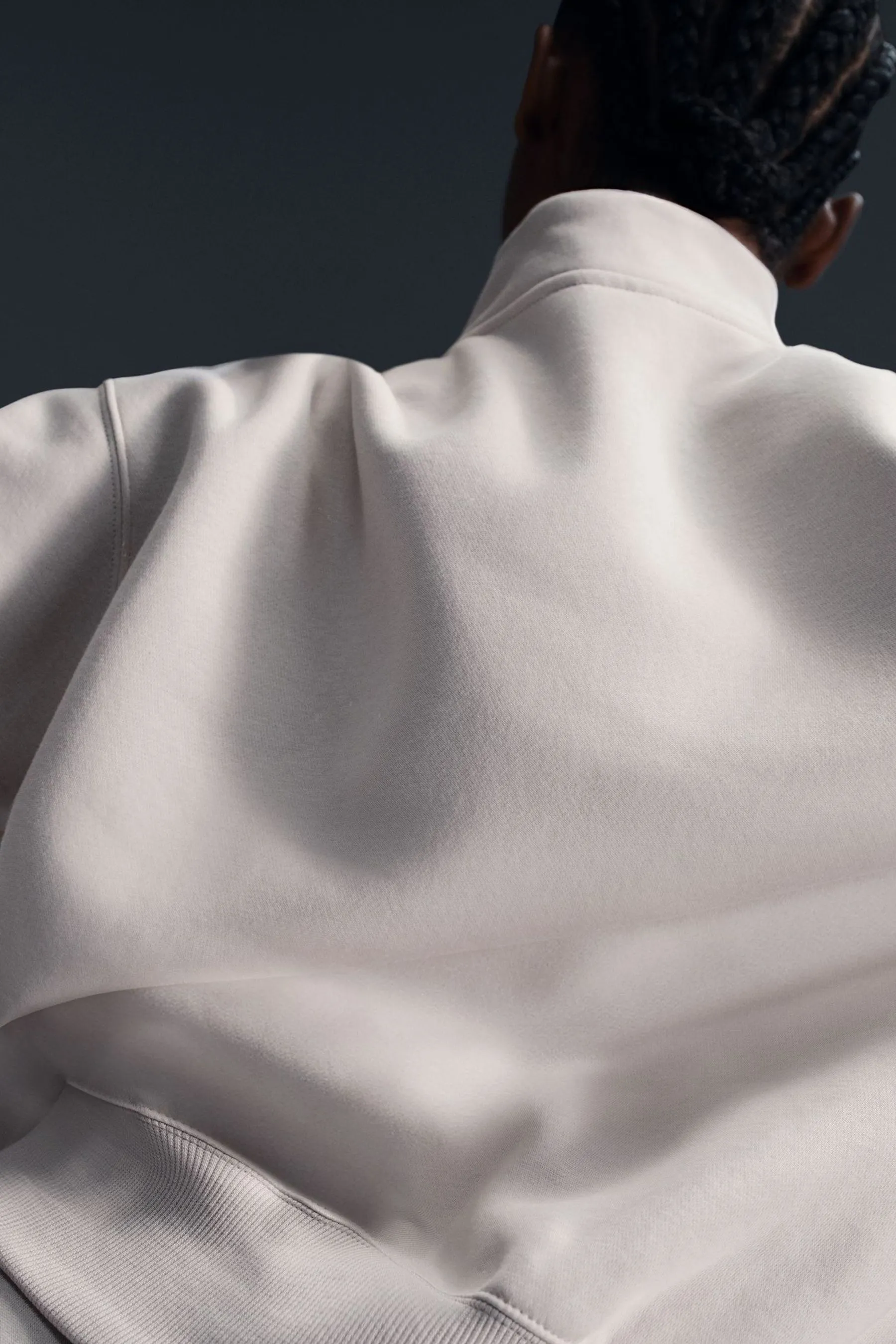 Nike Phoenix Fleece Varsity Over-Oversized Logo Quarter-Zip Sweatshirt    