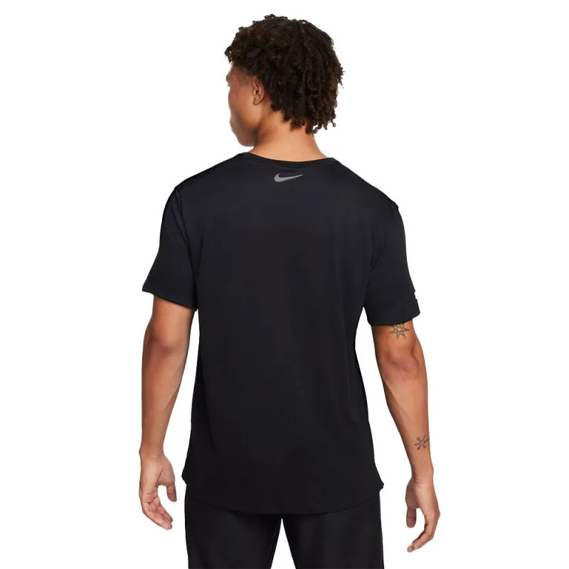 Nike T-Shirt Running Miler Flash Nero Uomo