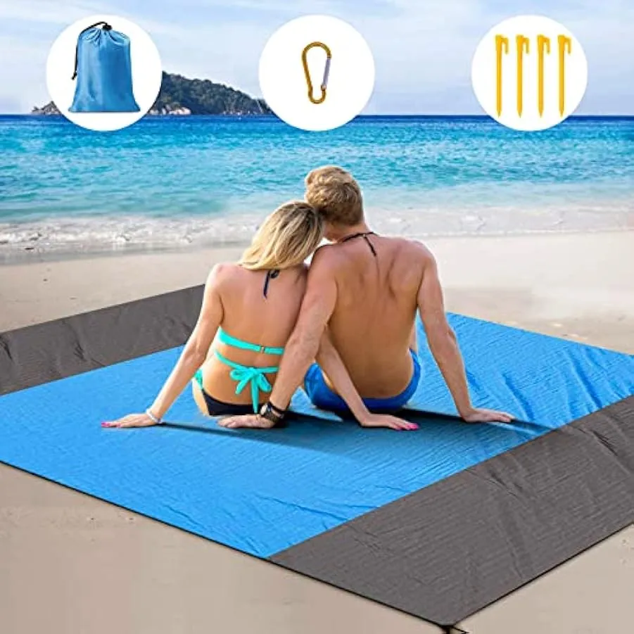 OPAHUTER Coperta da Spiaggia Grande Tappetino da Spiaggia Impermeabile Senza Sabbia 200 * 210cm Coperte da Picnic Leggere Anti S