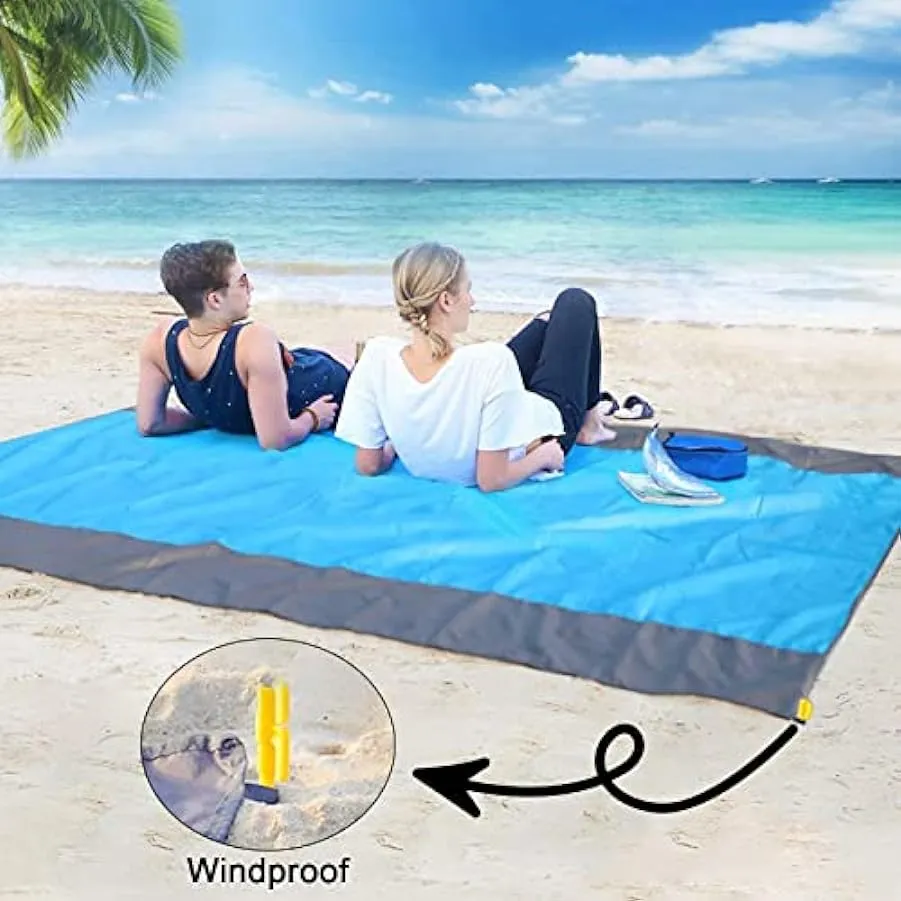 OPAHUTER Coperta da Spiaggia Grande Tappetino da Spiaggia Impermeabile Senza Sabbia 200 * 210cm Coperte da Picnic Leggere Anti S