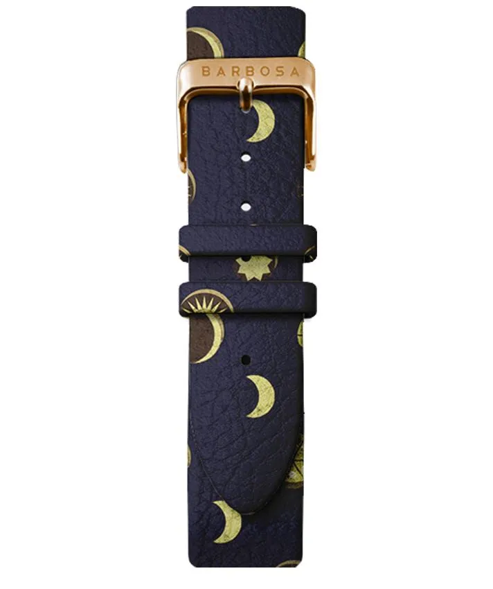 OROLOGIO CRONO SUNRAY ROSA ZIRCONI dm. 36,5 PELLE STAMPA SOLE E LUNA
