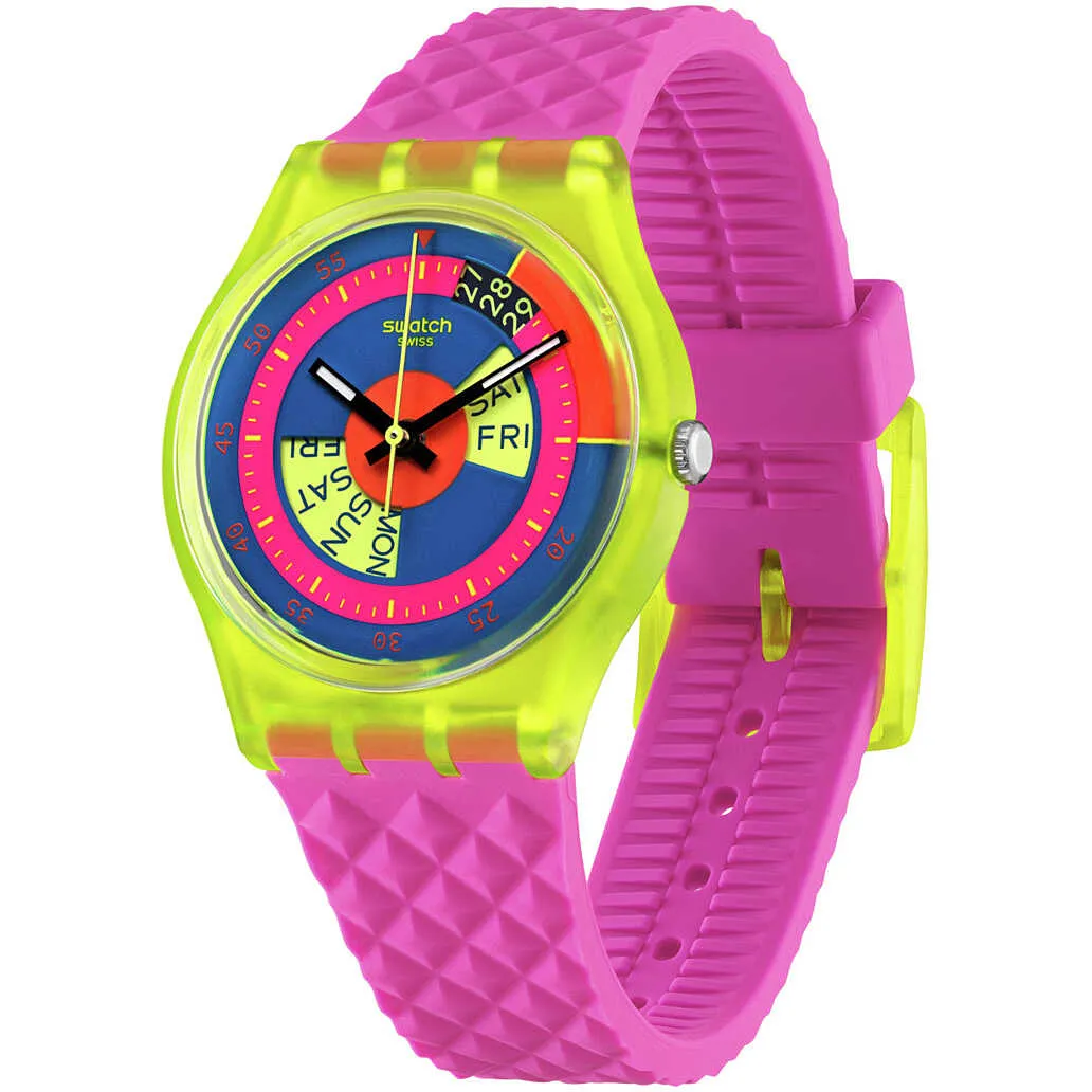 orologio Swatch rosa solo tempo Neon