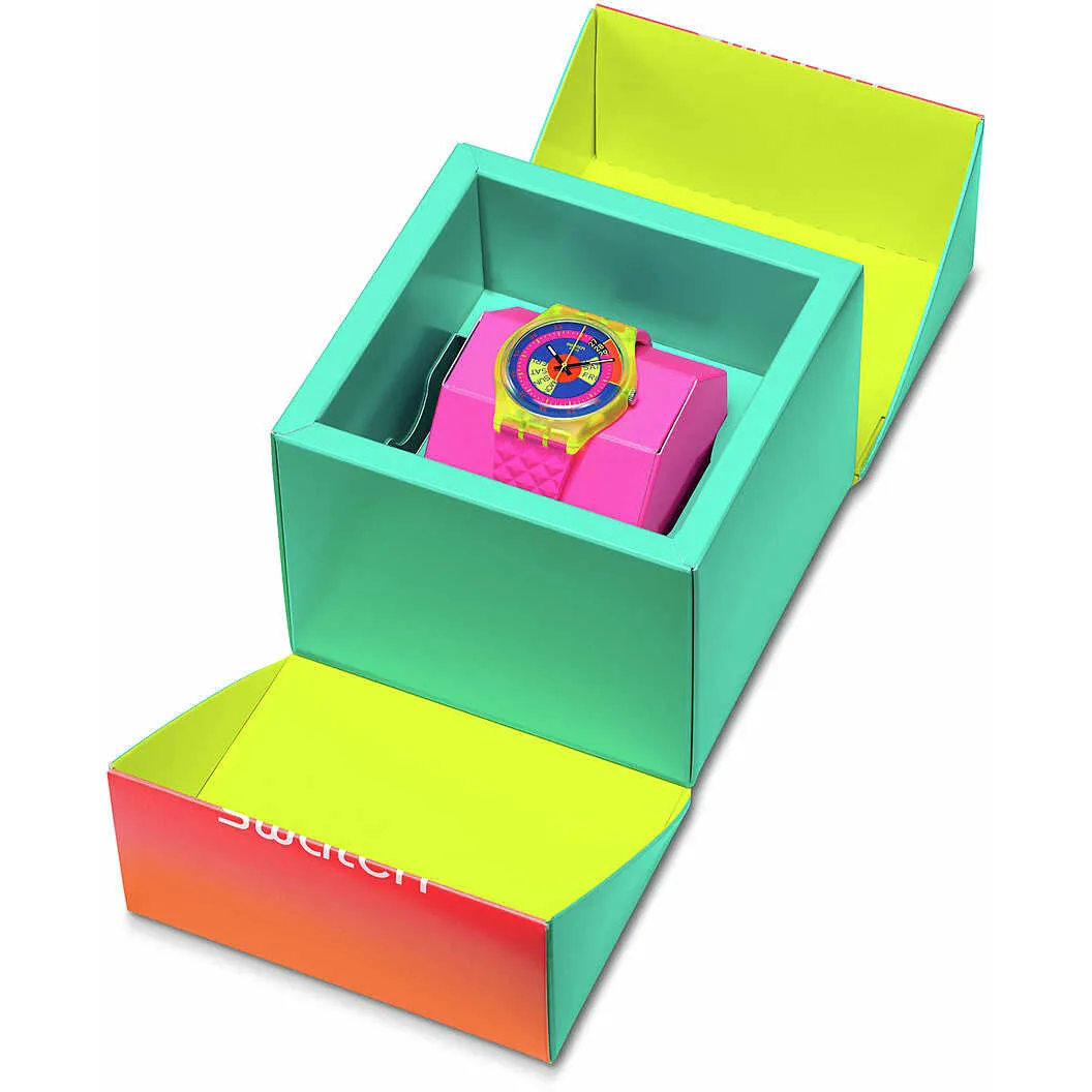 orologio Swatch rosa solo tempo Neon