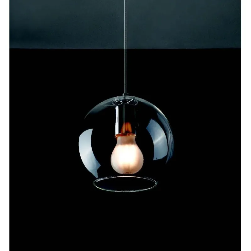 Pagoda 1 A lampada a sospensione vetro borosilicato trasparente 70W E27