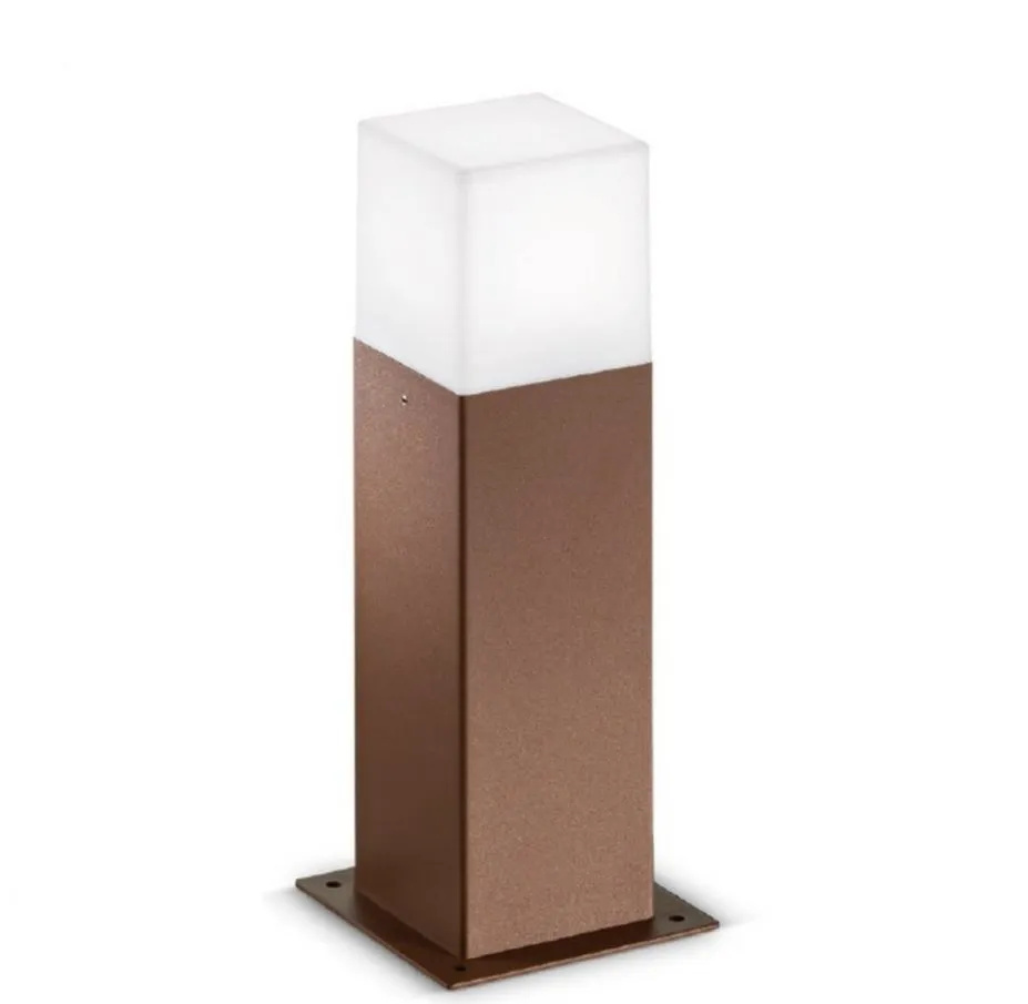 Paletto DaTerra Esterno Basso Cubo 30 cm Aditi Ruggine GES421 Gea Led