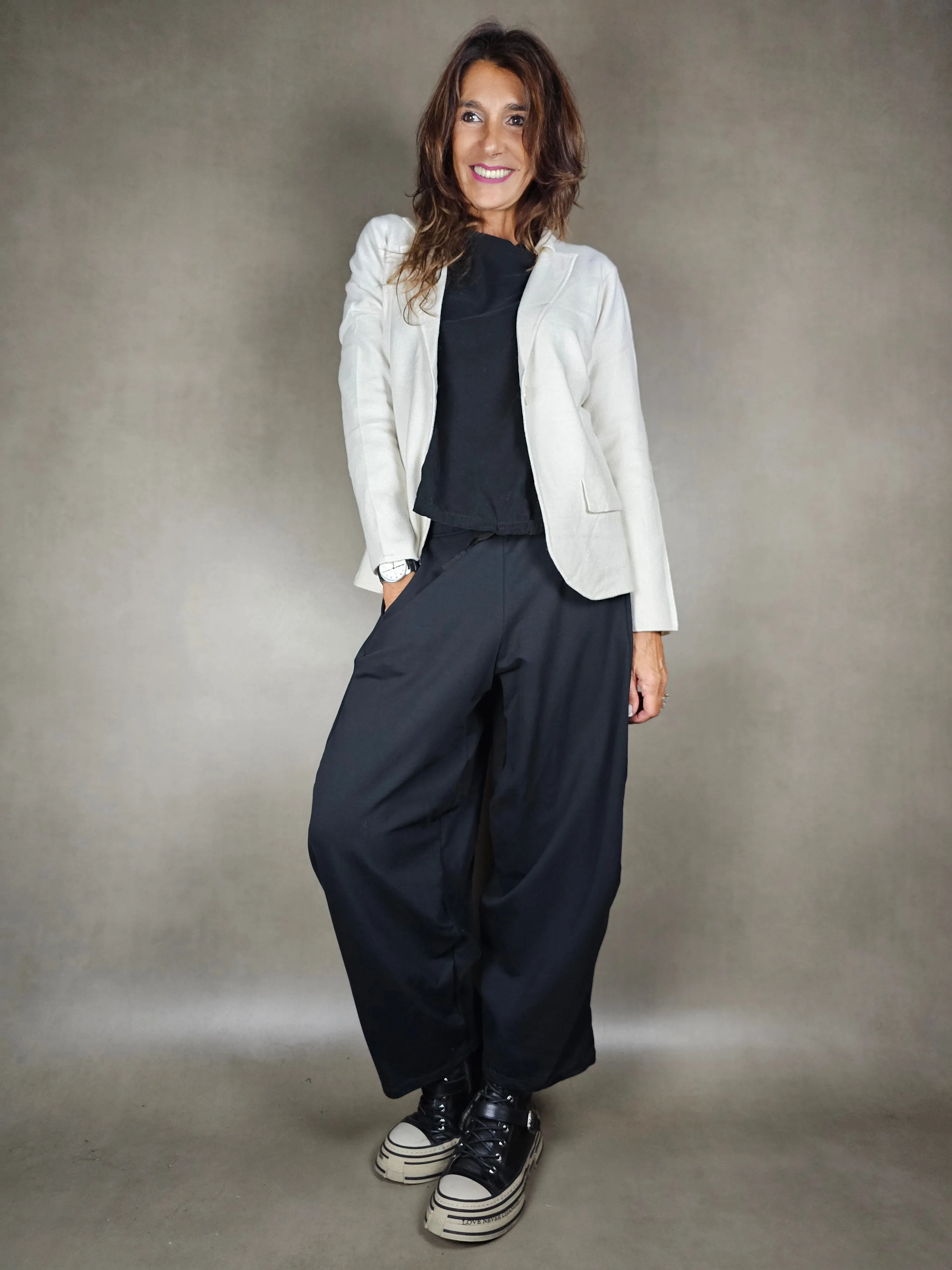 pantalone felpa cuciture dietro 100co