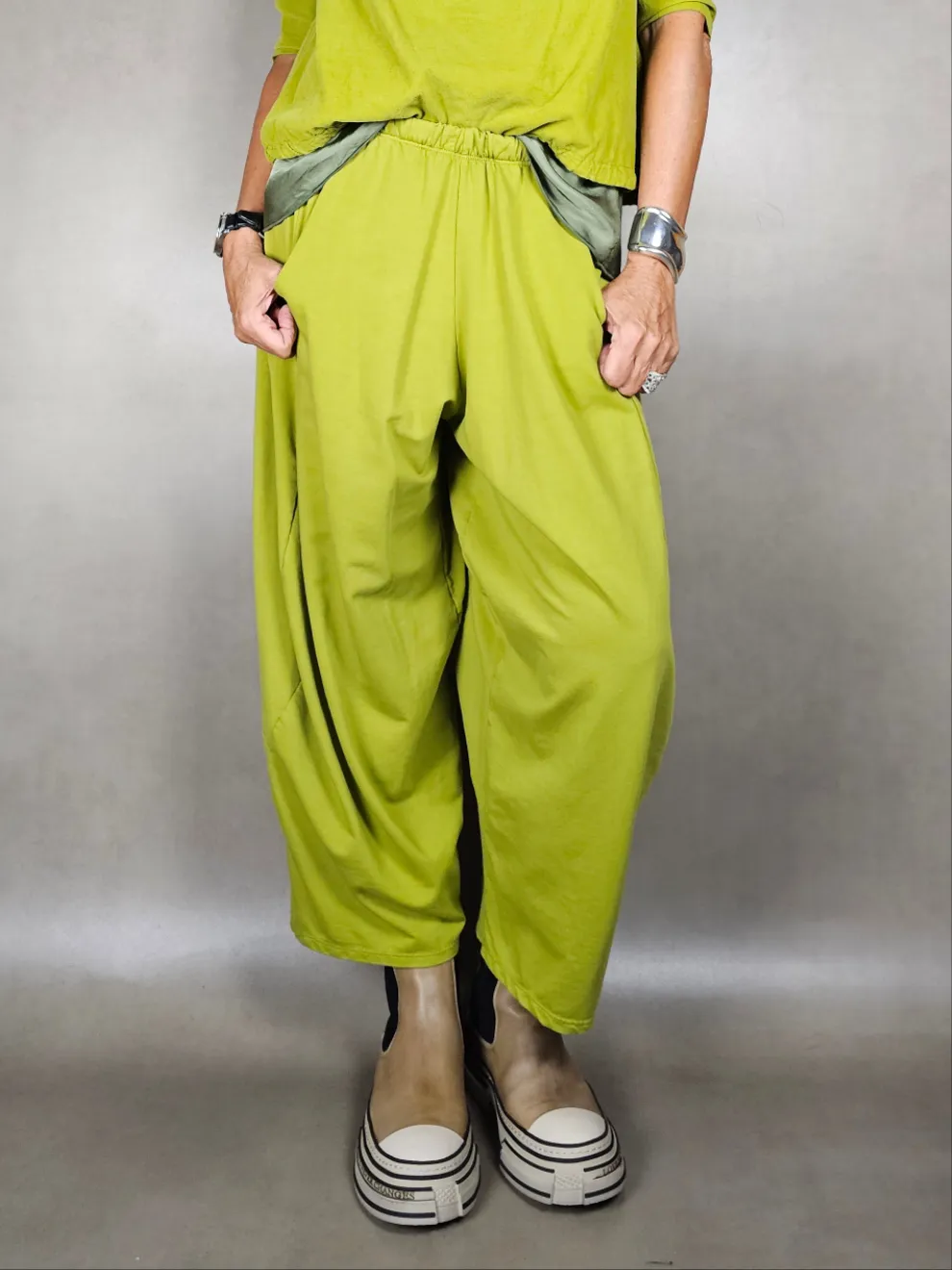 pantalone felpa cuciture dietro 100co