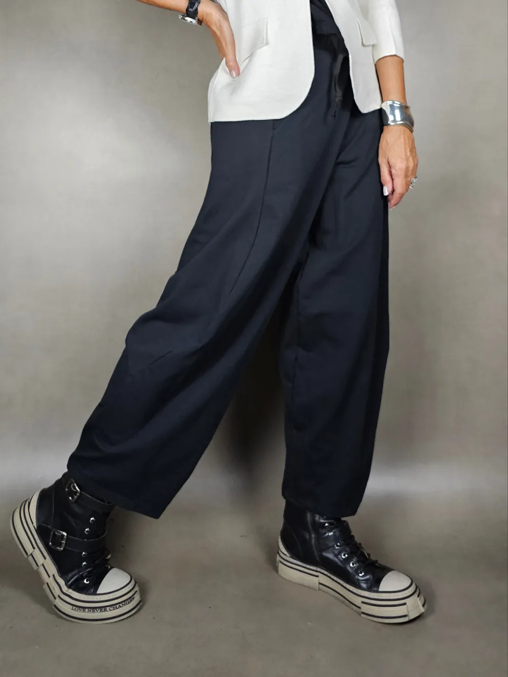 pantalone felpa cuciture dietro 100co