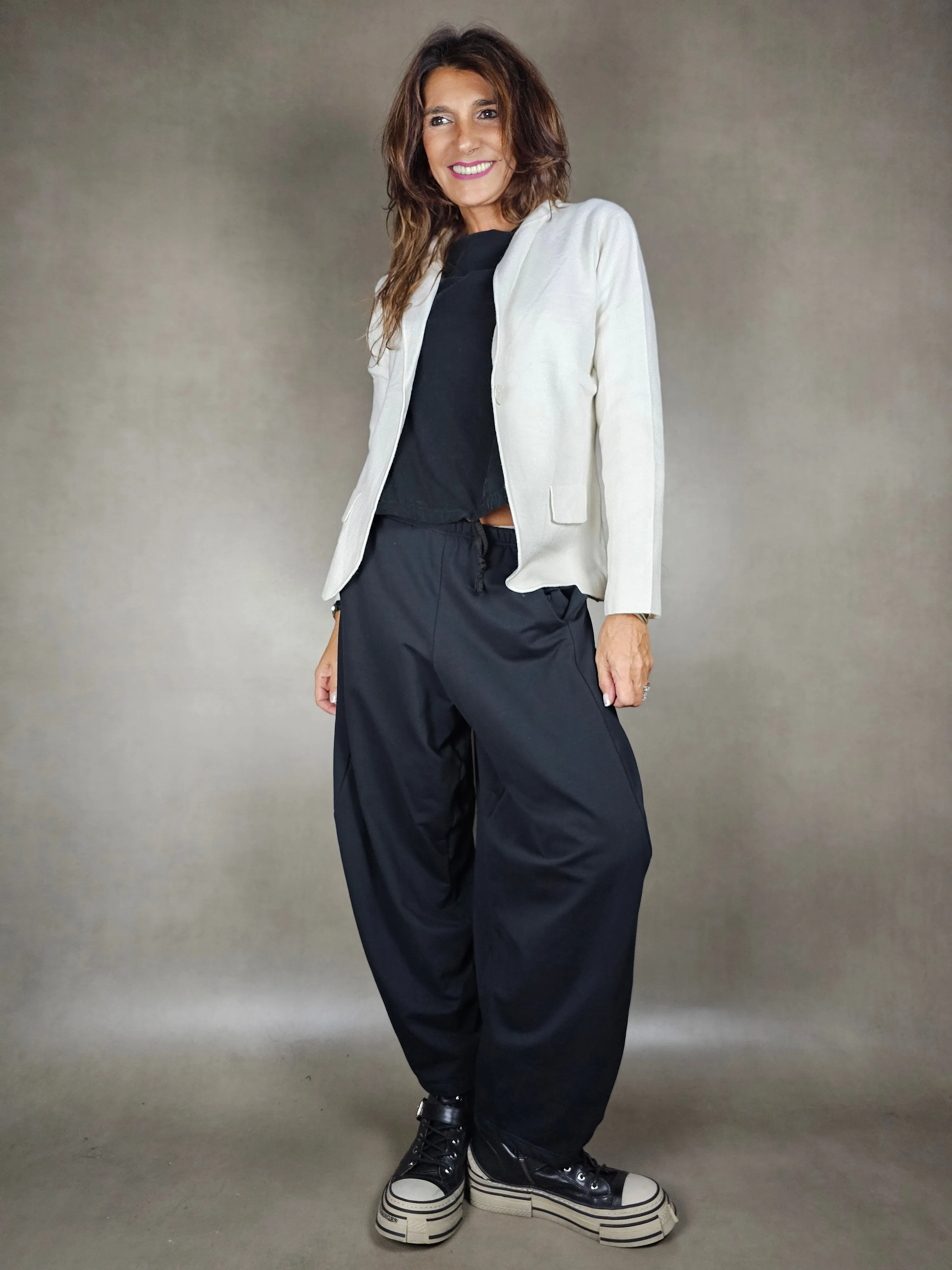 pantalone felpa cuciture dietro 100co
