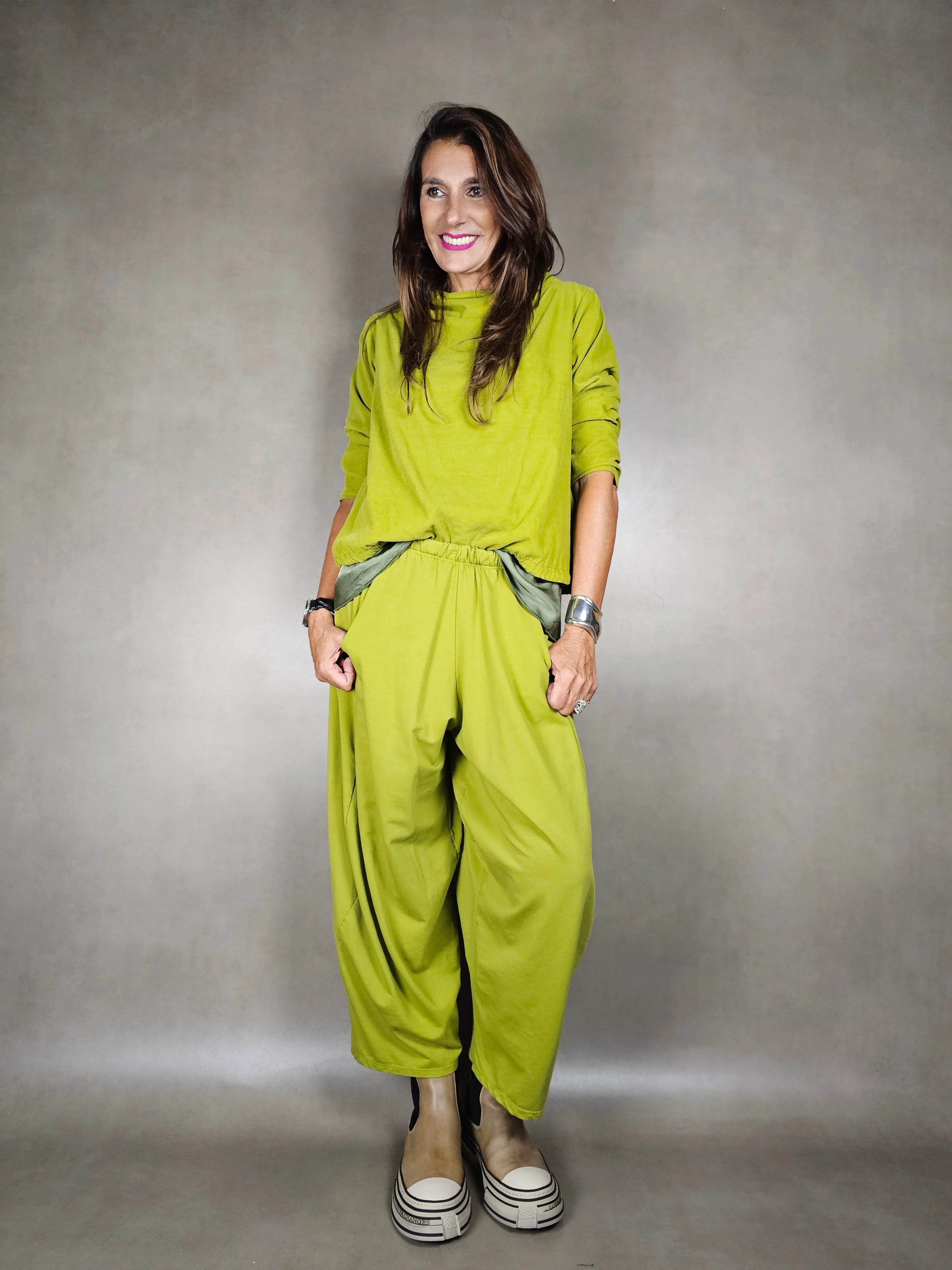 pantalone felpa cuciture dietro 100co