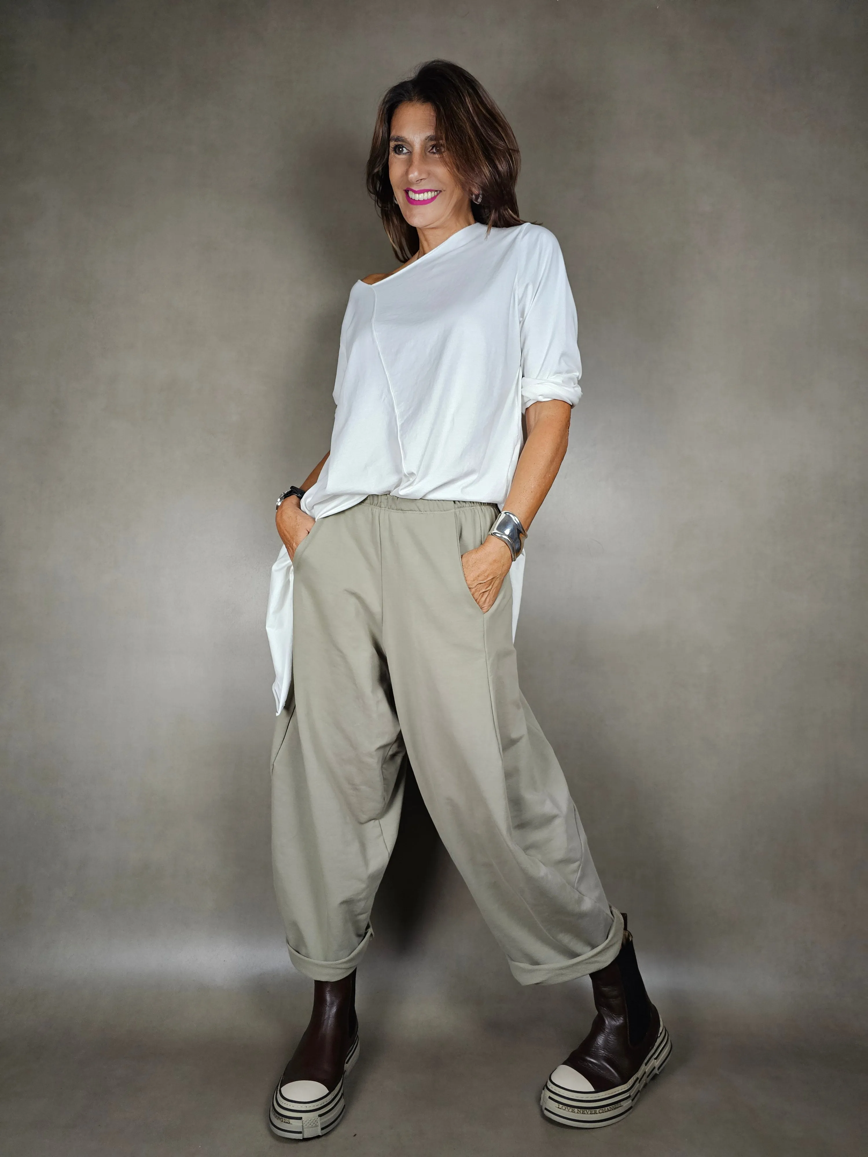pantalone felpa cuciture dietro 100co