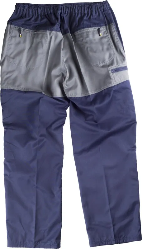 Pantaloni a contrasto ginocchio e ginocchio in contrasto grigio navy