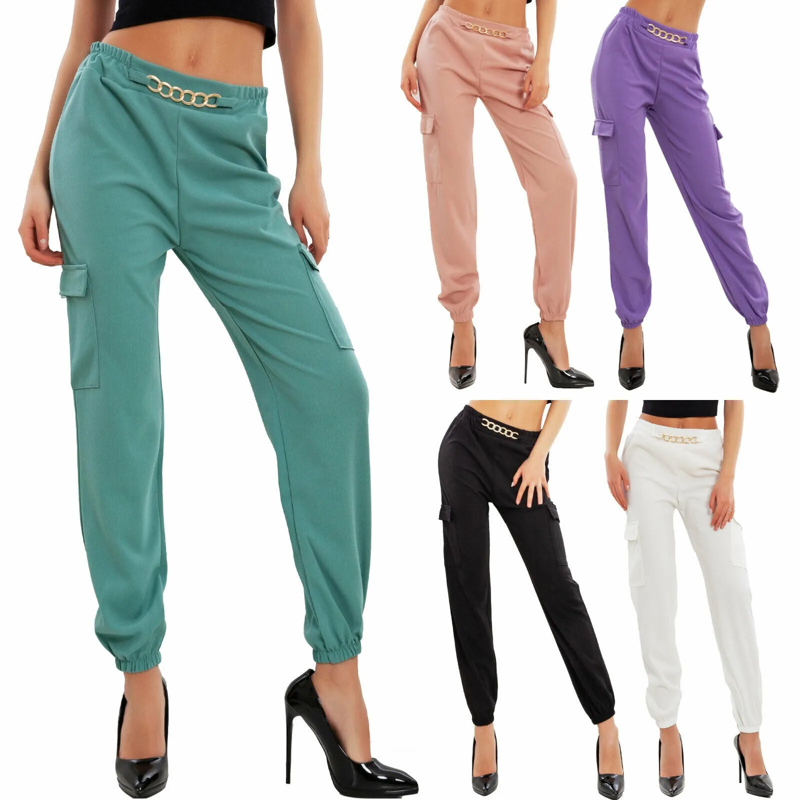Pantaloni donna casual catena VI-8016