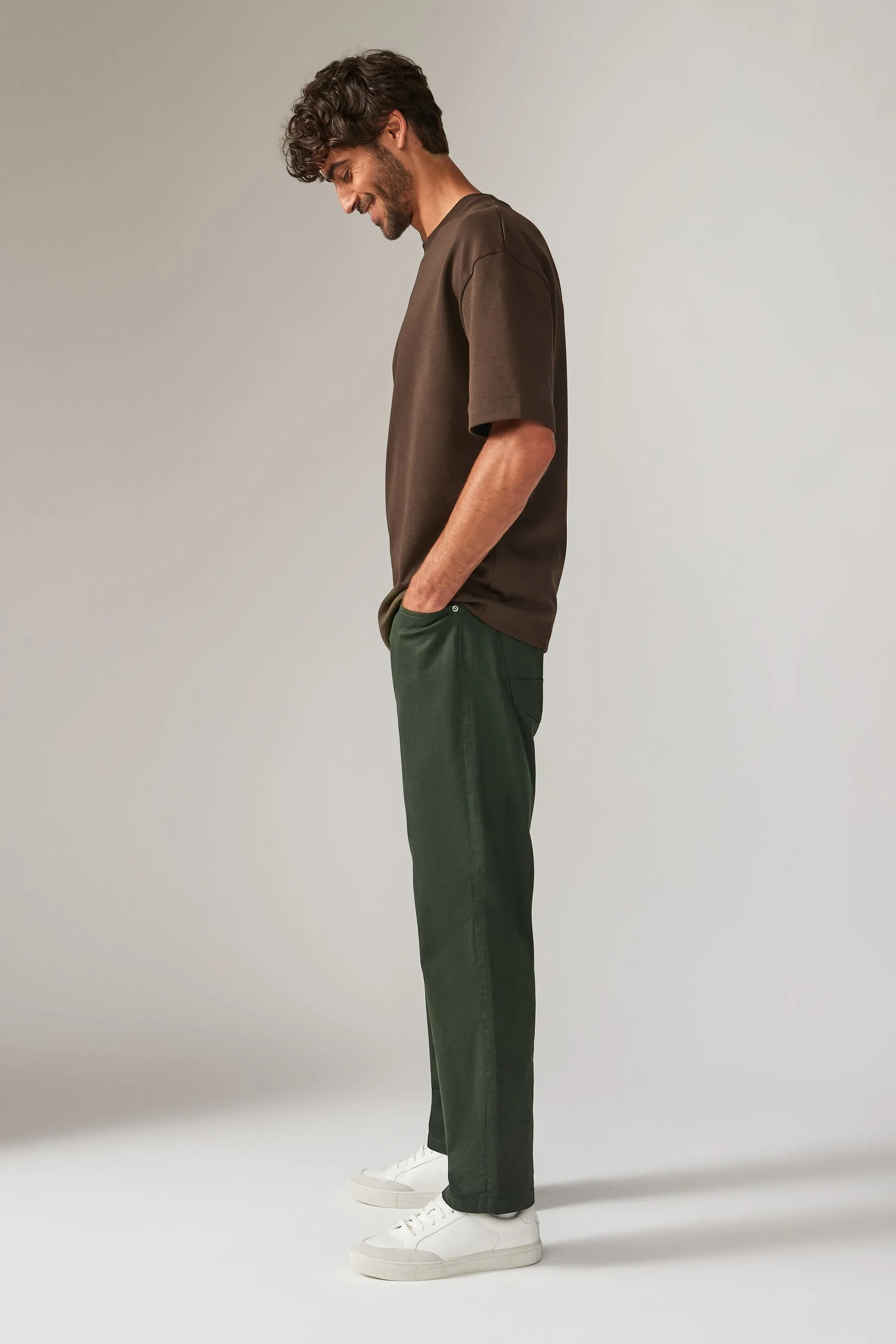 Pantaloni in Stretch Denim Jeans Stampato Soft Touch    