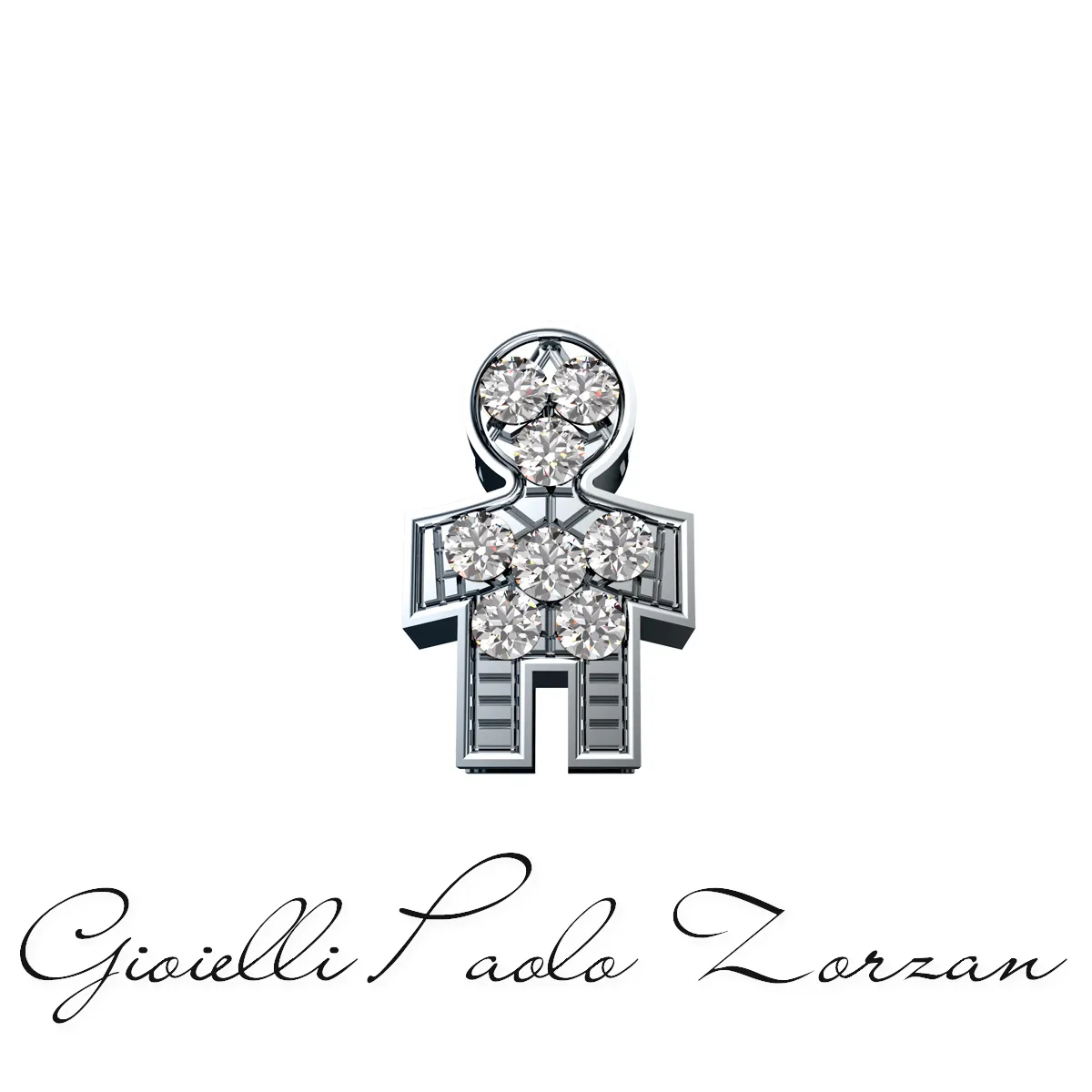 Papà in oro bianco e diamanti Elements DonnaOro Ref. DCHF9181.003