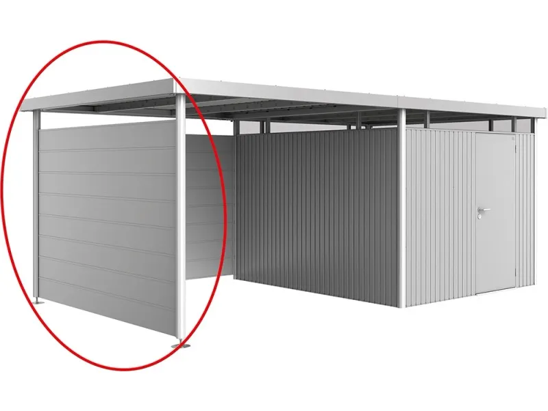 Parete laterale per casetta Biohort HighLine H3 Argento