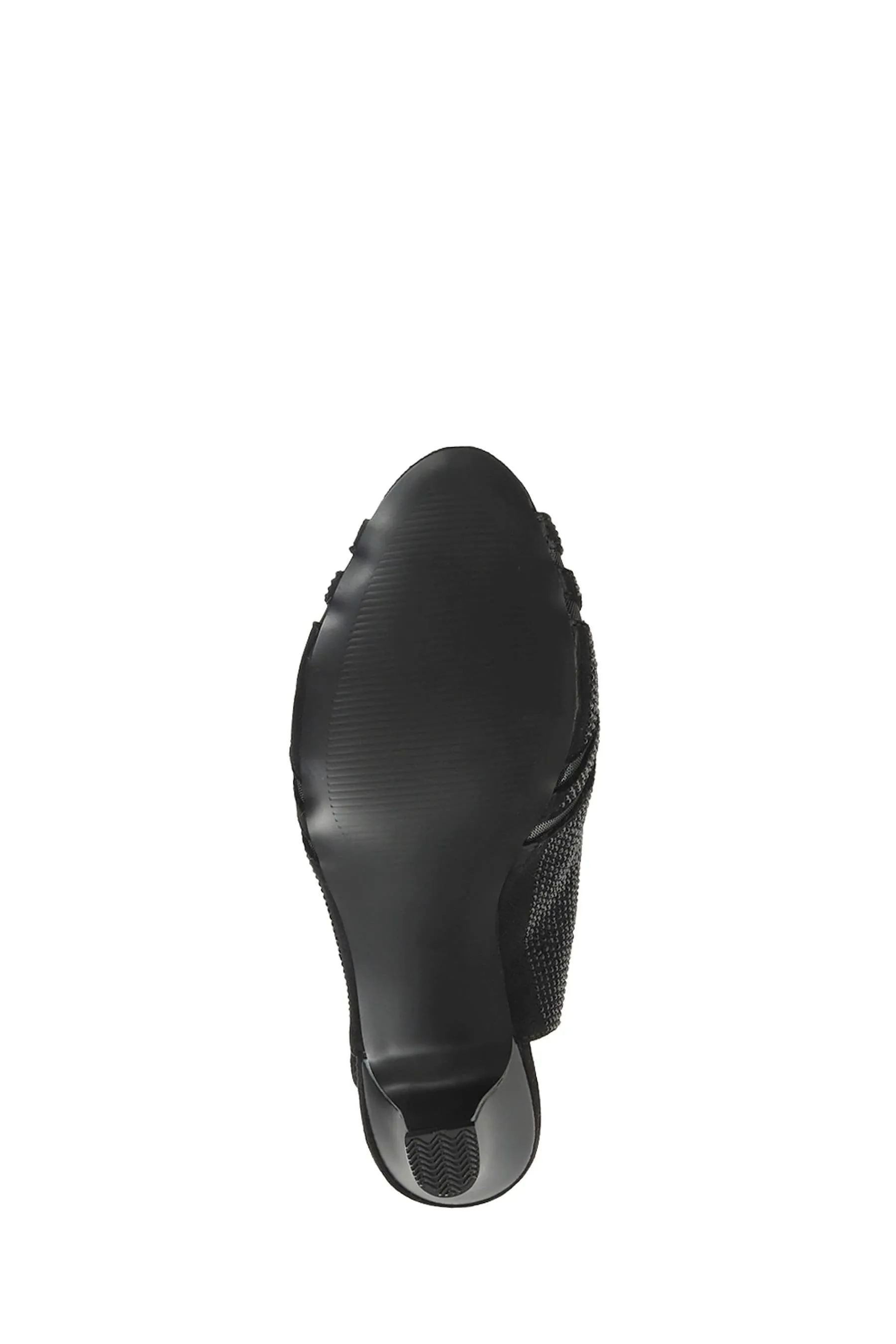 Pavers Nero - Scarpe da sera con tacco e cinturino sul retro