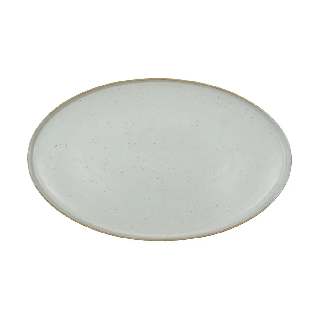 Piatto da portata Pion 19,6x31 cm.jn{font-size:18px}Grigio-bianco