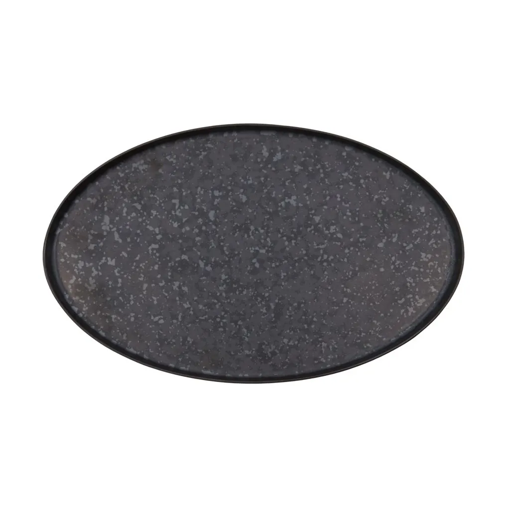 Piatto da portata Pion 19,6x31 cm.jn{font-size:18px}Grigio-bianco