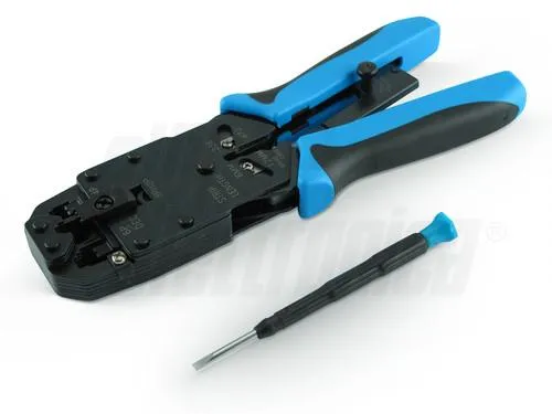 Pinza Crimpatrice Completo di lama per il taglio e spelatura cavo mod 4-6-8-10P - ALPHA ELETTRONICA 98-156 