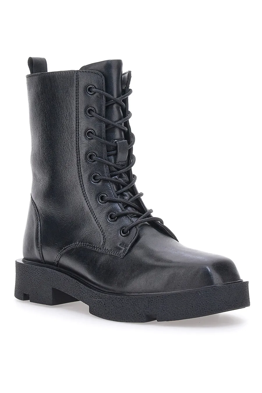   PITTARELLO ROCK Anfibi Neri In Pelle Pittarello Rock 6680